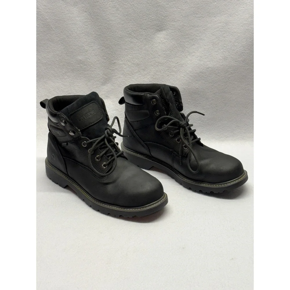 Wolverine Floorhand Waterproof Leather Work Boots Black W10691 Mens 10.5 EW